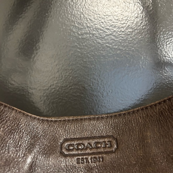 Coach Brown and Tan Signature Shoulder Bag - Picture 6 of 16